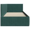 vidaXL Cadre de lit d'angle Vert foncé 90 cm x 200 cm Velours