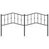 vidaXL T&ecirc;te de lit de remplacement m&eacute;tal noir 200 cm