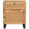 vidaXL Cabinet de chevet Naturel 50 x 33 x 60 cm Bois de mangue massif