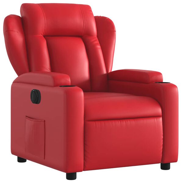 vidaXL Fauteuil inclinable &eacute;lectrique Rouge Similicuir