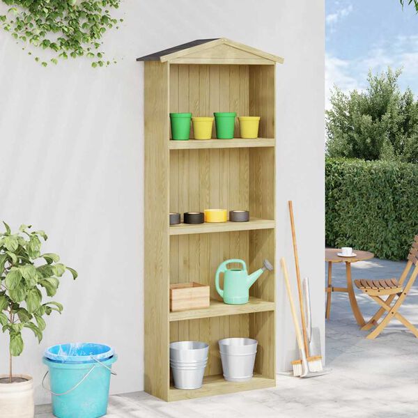 vidaXL Abri &agrave; outils de jardin 87x33x222 cm Bois de pin impr&eacute;gn&eacute;