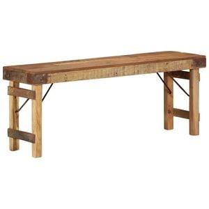 vidaXL banc Naturel 110 x 35 x 46 cm Bois ancien r&eacute;cup&eacute;r&eacute;