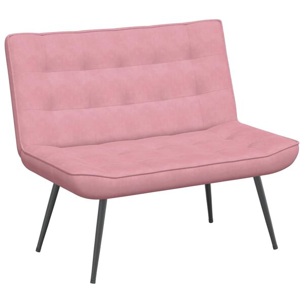 vidaXL Banc rose 110x74x84 cm velours