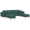 vidaXL Canap&eacute; 3 pc Vert fonc&eacute; tissu
