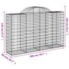vidaXL Paniers &agrave; gabions arqu&eacute;s 11 pcs 200x50x120/140 cm Fer galvanis&eacute;