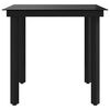vidaXL Table à dîner de jardin Noir 80x80x74 cm Acier et verre