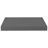 vidaXL Étagère murale flottante Gris brillant 40x23x3,8 cm MDF