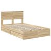 vidaXL Lit de Rangement Ch&ecirc;ne Sonoma 120 x 190 cm Bois d'ing&eacute;nierie