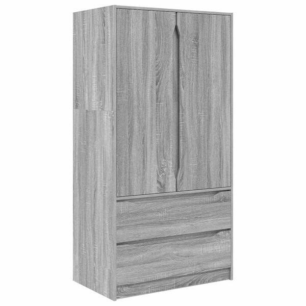 vidaXL Armoire Gris Sonoma 79,5 x 49 x 156 cm Bois d&rsquo;ing&eacute;nierie