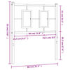 vidaXL T&ecirc;te de lit de remplacement m&eacute;tal blanc 75 cm