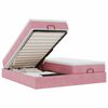 vidaXL Cadre de lit ottoman avec matelas rose 160x200 cm velours