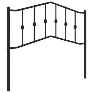 vidaXL T&ecirc;te de lit de remplacement m&eacute;tal noir 100 cm