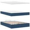 VidaXL Cadre de lit ottoman avec matelas bleu 140x200 cm tissu