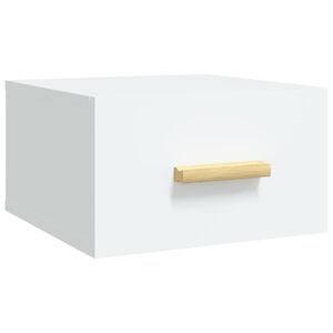 vidaXL Table de chevet murale blanc 35x35x20 cm