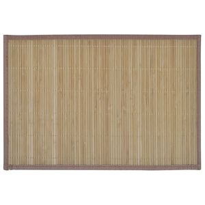 vidaXL Napperons 6 pcs Bambou 30 x 45 cm Marron