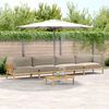vidaXL Ensemble de Canap&eacute;s Uni 5 pcs Taupe Bois d'Acacia Massif