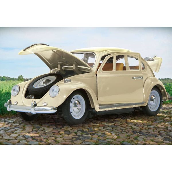 JAMARA Voiture t&eacute;l&eacute;command&eacute; Die-cast VW Beetle 40 MHz 1:18 Blanc cr&egrave;me