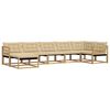 vidaXL Ensemble de canap&eacute;s d'ext&eacute;rieur 7 pc Blanc et Beige