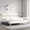 vidaXL Cadre de lit sans matelas blanc bois massif de pin