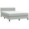 vidaXL Sommier &agrave; lattes de lit et matelas gris clair 160x220cm velours