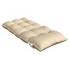 vidaXL Coussins de chaise &agrave; dossier bas lot de 4 beige tissu oxford