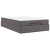 vidaXL Cadre de lit avec matelas Gris 120 x 190 cm Faux cuir