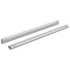 vidaXL Tige de placard 2 pcs Argent&eacute; 764 x 15 x 29 mm