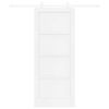 vidaXL Porte coulissante Blanc 83 x 202 cm Pin massif
