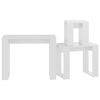 vidaXL Tables gigognes 3 pcs Blanc brillant Bois d'ingénierie