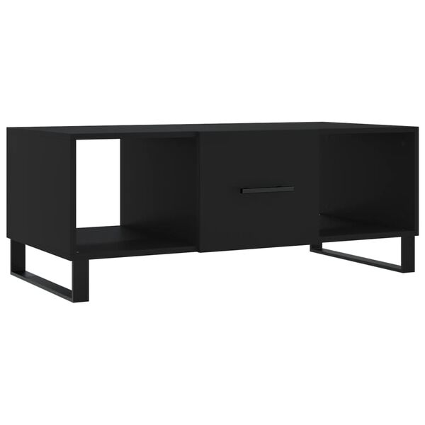 vidaXL Table basse noir 102x50x40 cm bois d'ing&eacute;nierie