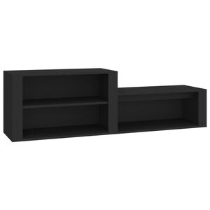 vidaXL Armoire &agrave; chaussures Noir 150x35x45 cm Bois d'ing&eacute;nierie