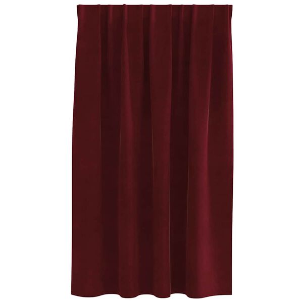 vidaXL Rideaux occultants 2 pcs Bordeaux 140 x 140 cm Velours