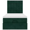 vidaXL Cadre de lit ottoman avec matelas vert fonc&eacute; 80x200 cm velours