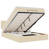 vidaXL Lit ottoman avec matelas cr&egrave;me 140x190 cm tissu