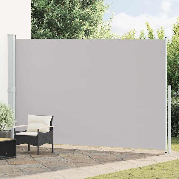 vidaXL Auvent lat&eacute;ral r&eacute;tractable de patio 220x500 cm Gris