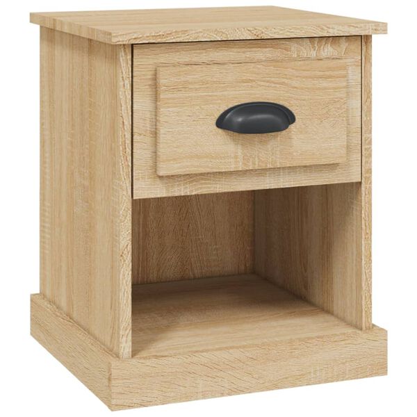 vidaXL Table de chevet ch&ecirc;ne sonoma 39x39x47,5 cm bois d'ing&eacute;nierie