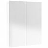 vidaXL Armoire &agrave; miroir de salle de bain 60x15x75cm MDF Blanc brillant