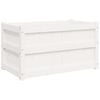 vidaXL Jardini&egrave;re blanc 90x50x50 cm bois de pin massif