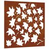 vidaXL D&eacute;coration murale jardin 55x55 cm acier corten design feuille