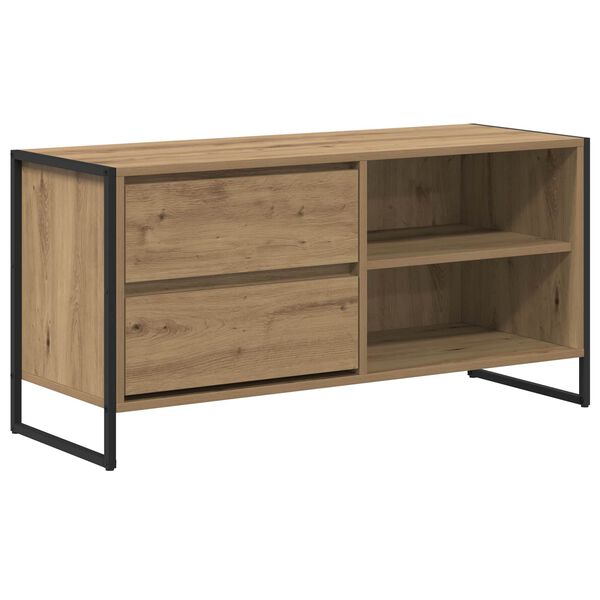vidaXL Meuble TV Ch&ecirc;ne artisan 100 x 36 x 49,5 cm Bois d'ing&eacute;nierie