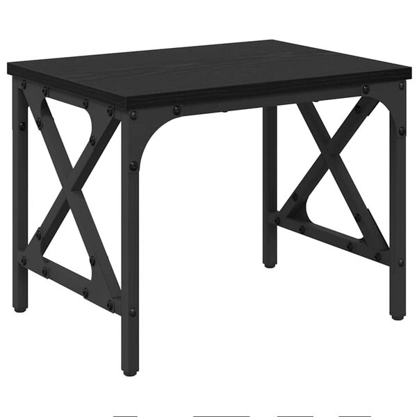 vidaXL Support d'imprimante R&eacute;glable Ch&ecirc;ne noir 40 x 30 x 31 cm