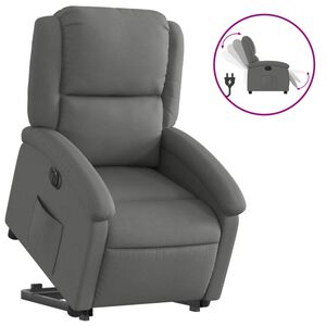 vidaXL Fauteuil inclinable &eacute;lectrique gris fonc&eacute; tissu