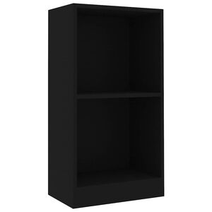 vidaXL Biblioth&egrave;que noir 40x24x75 cm bois d'ing&eacute;nierie