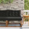 vidaXL Sofa de milieu ext&eacute;rieur Bois d'Acacia Massif Naturel