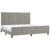 vidaXL Cadre de lit sans matelas gris clair 200x200 cm velours