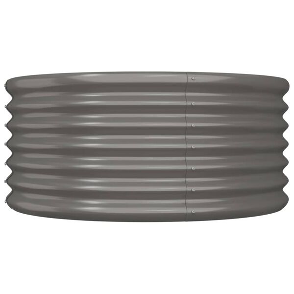 vidaXL Jardinière de jardin Acier galvanisé 80x80x36 cm Gris