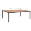 vidaXL Table de jardin Gris 200x150x74 cm Résine tressée et acacia