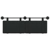 vidaXL T&ecirc;te de lit suspendue Montage mural Noir 150 x 55 x 5 cm tissu