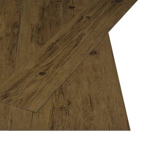 vidaXL Dalles de plancher autoadh&eacute;sives 4,46 m&sup2; 3mm PVC marron naturel