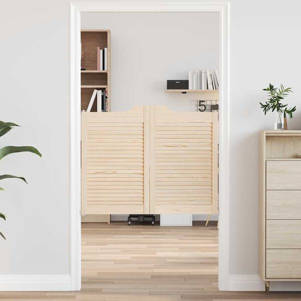 vidaXL Portes battantes &agrave; persiennes 2paires 80x100 cm bois massif Pin